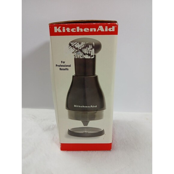 Kitchen Aid Red Manual Hand Food Chopper Push Down Salsa Onion Vegetable - Picture 3 of 6